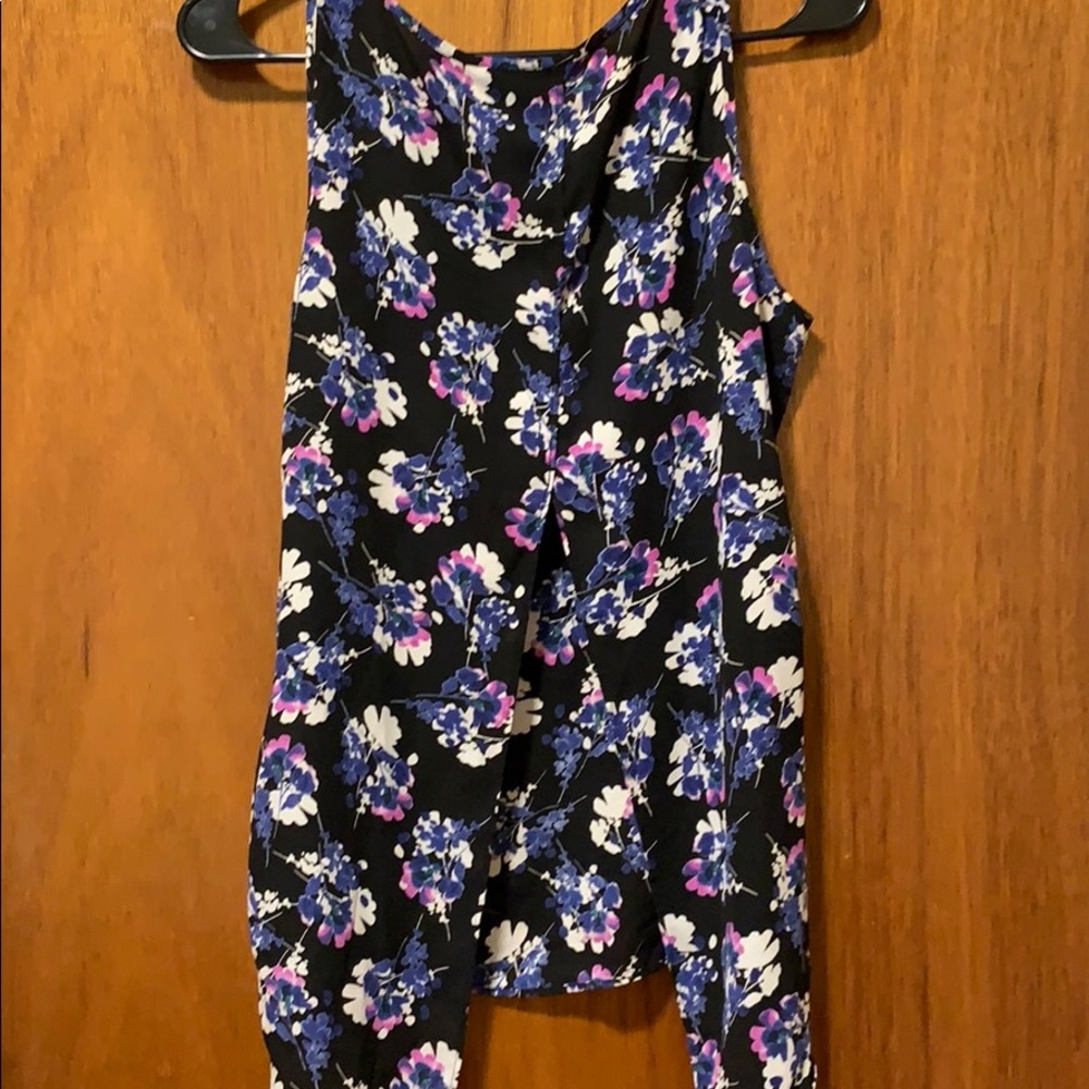 Express Floral Split Back Tank-Medium - image 3